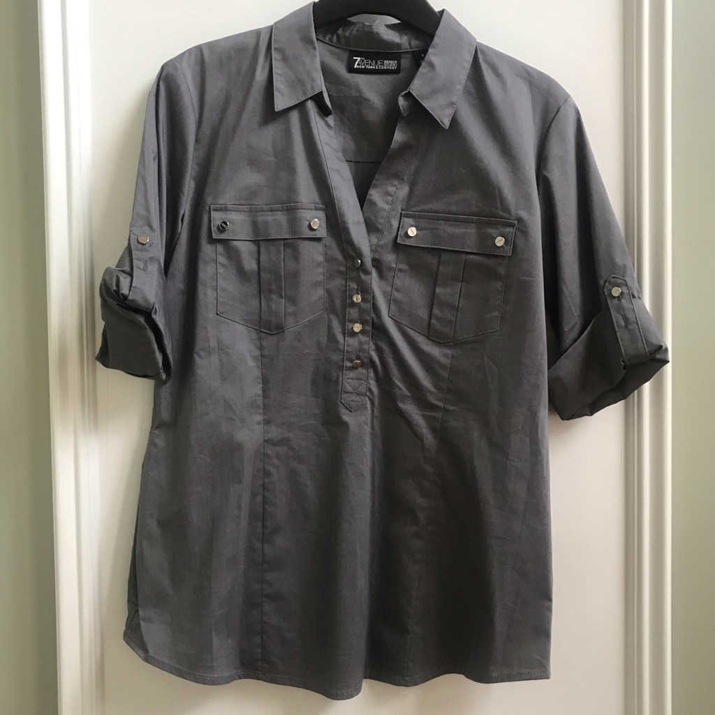 New York And Company Gray Dress Shirt